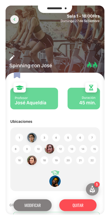 Gestioná tus clases a través de la app